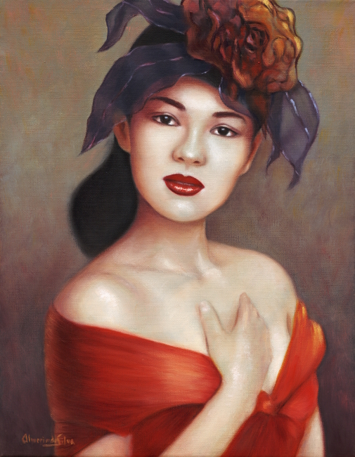 Girl With Rose Hat
